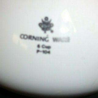 Vintage Corning Ware 6 Cup Tea Pot P - 104 