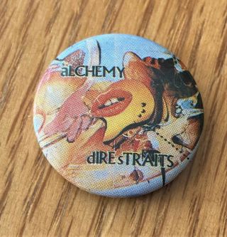 Dire Straits Alchemy Vintage Metal Pin Badge From The 1980 