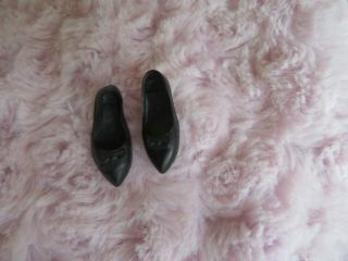 Vintage Ideal Tammy Black Kitten Heels Shoes Hong Kong Rubber