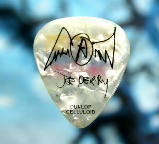 AEROSMITH // Joe Perry 2011 Ecuador Concert Tour Guitar Pick // White Marble 2