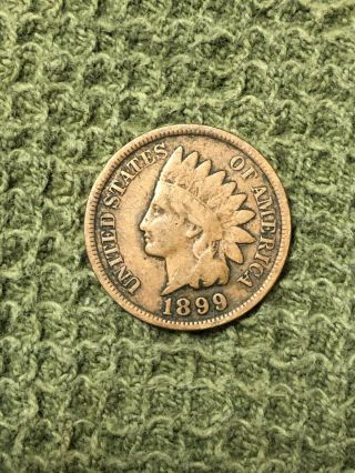 1899 Us Indian Head Penny Cent Collectible Coin Rare Very Old Antique 1c
