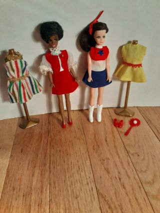 Vintage Topper Dawn Doll Dale And Maureen In Htf Petite Fashions