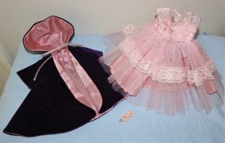 Vintage Arranbee R&b 1957 Littlest Angel Doll Clothes Velvet Coat Formal Gown
