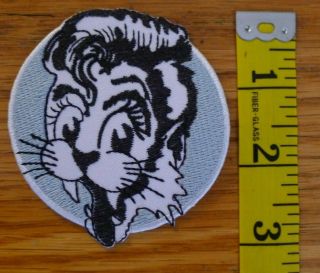 Stray Cats Embroidered Patch Rockabilly Brian Setzer Psychobilly Band Round