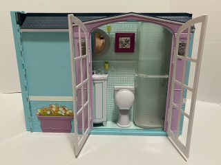 2007 Barbie My House Folding Fold Up Dollhouse Playset Kitchen Bath Diorama 2