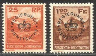 Liechtenstein O9 - 10 Nh - 1933 Officials