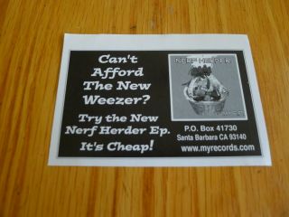Nerf Herder My Records Print Ad Clipping Pop Punk Weezer Buffy Vampire Slayer