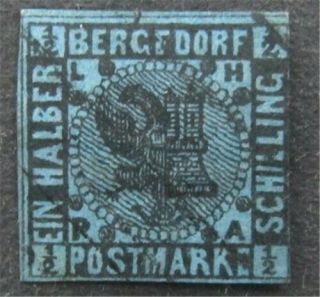 Nystamps German States Bergedorf Stamp 1 $730 U18x2922