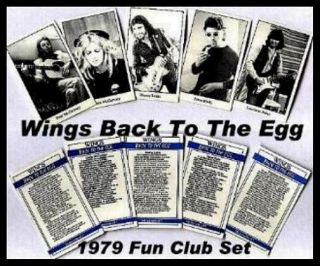 Complete 5 Card Set Beatles Paul Mccartney Wings Back To The Egg