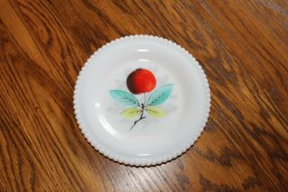 Westmoreland Beaded Edge Fruit Bread And Butter Plate " Apple " 6 1/4 "