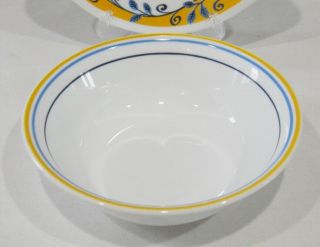 Guc Corelle Casa Flora 18 - Oz Soup Cereal Bowl Mexico Blue Yellow Bands