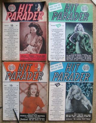 Antique 38 Hit Parader Popular Song Magazines