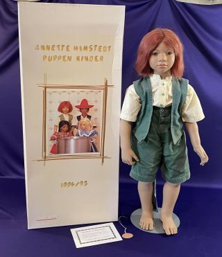 Annette Himstedt Boy Doll Melvin 30” Vinyl Children Together Collect.  W/box