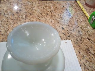 Vintage EO E.  O.  Brody Co.  Milk Glass Pedestal Fruit Bowl Compote M6000 USA 2