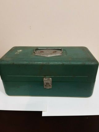 Vintage Victor Fishing Tackle Box 2 Trays Made In Usa