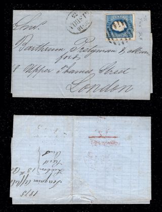 1875 Portugal Cover From Lisbon To London.  Luis I 120 Reis Af 44.  Perf.  12 1/2