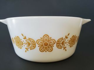 Vintage Pyrex Butterfly Gold 1.  5 Qt 474 - B Casserole Dish Mixing Bowl No Lid