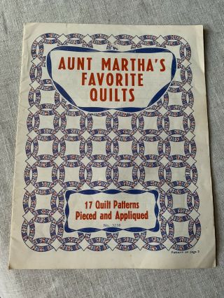 2 Antique Quilt Pattern Books Aunt Martha’s & Quilts 2
