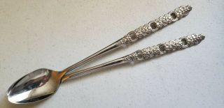 2 Antique Vintage Collectible Spoons 7.  5 " Stainless Steel - Oneida Community