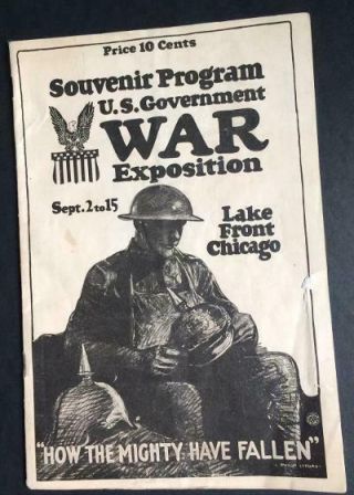 1917 Vintage Souvenir Program U.  S.  Government War Exposition
