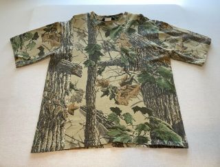 Vintage Realtree Liberty Camo Pocket T Shirt Hunting Usa 42 - 44 Single Stitch L