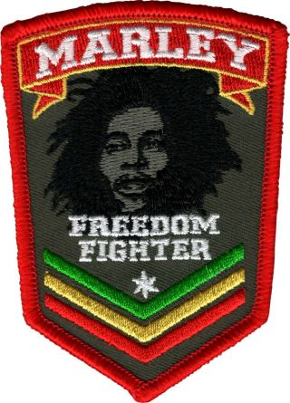 Patch - Bob Marley Freedom Fighter Reggae Ska Music Embroidered Iron On 19499