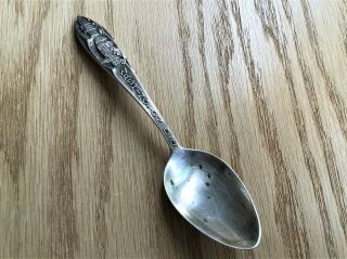 Antique Sterling Souvenir Spoon Of Washington,  Dc W/ 5 Embossed Locations