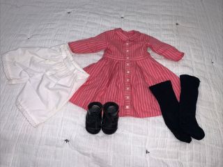 Pleasant Company American Girl Addy Meet Outfit 1993 Dress Bloomers Boots Socks