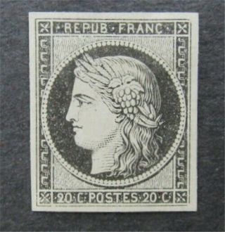 Nystamps France Stamp 3 Og H $400 Signed A23y2746