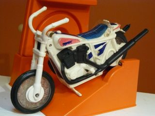 1973 Ideal Derry Daring Evil Knievel Trick Launcher And Motorcycle