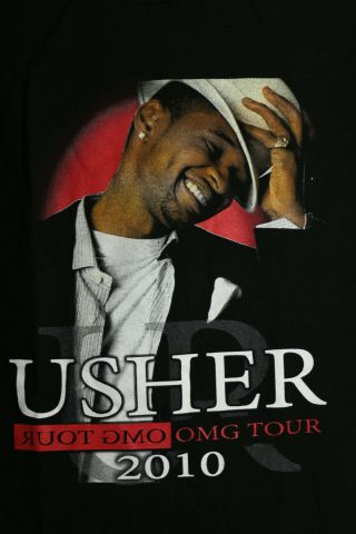 Usher 2010 Omg Tour Sz S Concert T - Shirt