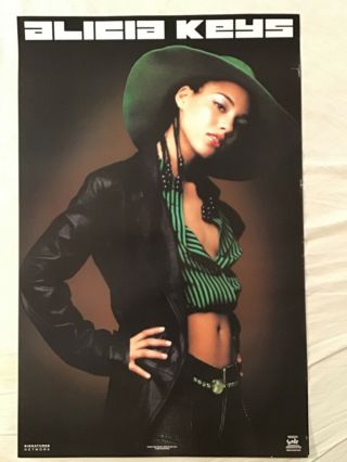 Alicia Keys Poster Sexy Belly Button Girl Pinup
