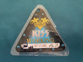 Kiss 2003 World Domination Concert Tour Aerosmith Backstage Pass 10/2003