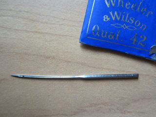 Wheeler & Wilson Curved Sewing Machine Needle / Size 1 - 1/2 / Qty 1