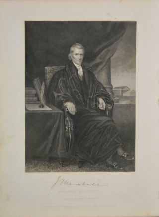 Chief Justice John Marshall Antique 1850 