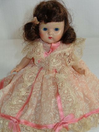 1950s Vogue Ginny Doll Slw Painted Lash In Pink Gown