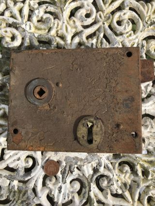 Vintage Metal Door Latch.  6”x 4 3/4” Inch.  No Key