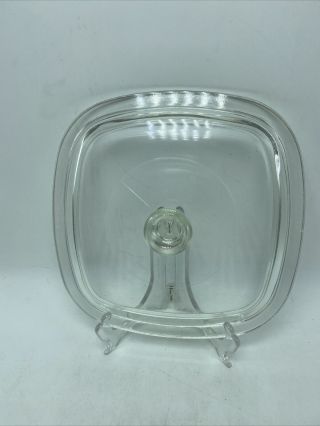 Pyrex Corning Ware Clear Glass Lid Only P - 7 - C Square Replacement Lid