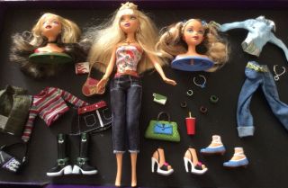My Scene Barbie Doll Swappin’ Styles Kennedy Swap Heads Clothes And Accessories