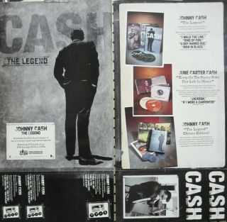 Johnny Cash 2005 Legend Columbia Records 2 Sided Promo Poster Old Stock