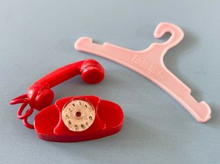 Vintage Doll Clothes Accessories: Orig.  Ideal Tammy Telephone & Hanger " Japan "