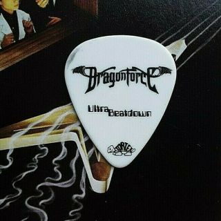 Dragonforce Sam Ultra Beatdown Tour White Guitar Pick
