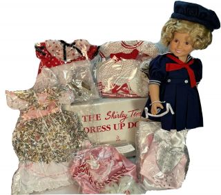 Danbury 16 " Shirley Temple Vinyl Dress - Up Doll With 6 Movie Outfits Stand