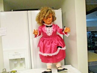 1984 Shirley Temple Dolls,  Dreams & Love 34 " Doll - Pink Dress - Hard Plastic/vinyl