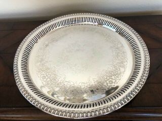 Webster Wilcox Silver Plate Tray Serving Gallery (brandon Hall)