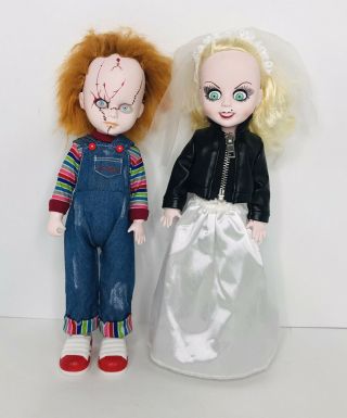Living Dead Dolls / Mezco - 11” Chucky & Tiffany - Bride Of Chucky Pair Set
