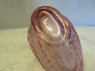 Fenton Swan Figurine DUSTY ROSE (PINK) Glass.  Nut dish,  Trinket Bowl 3