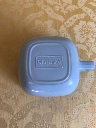 Vintage Mcm Square Lipton Soup Mug Made By Glasbake,  Blue