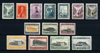 Greece.  1927 Costumes & Landscapes (321 - 34).  Heavily Hinged