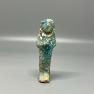 Rare Antique Ancient Egyptian Glazed Faience Ushabti Shabti Amulet 855 - 443 Bc